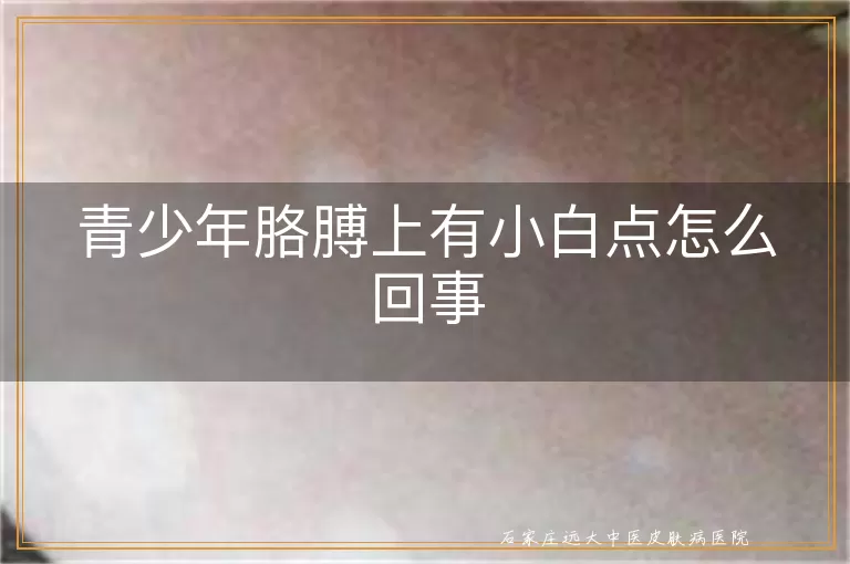 青少年胳膊上有小白点怎么回事