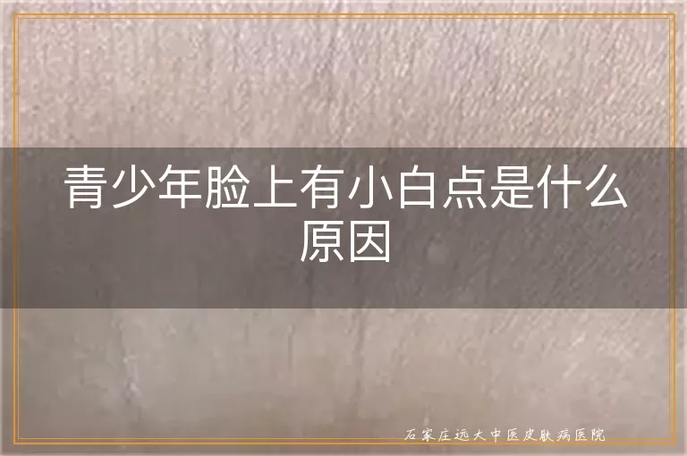 青少年脸上有小白点是什么原因