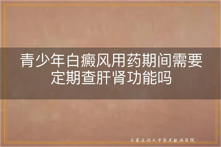 青少年白癜风用药期间需要定期查肝肾功能吗
